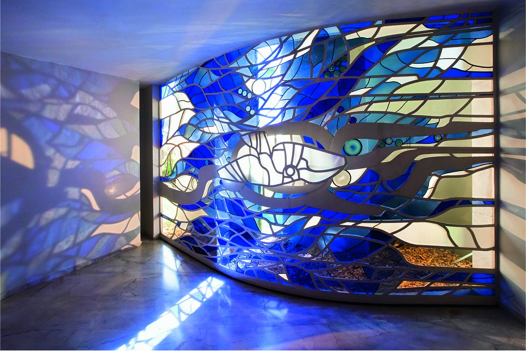 Vitral da Capela do Palácio do Jaburu. Foto: Breno Laprovítera