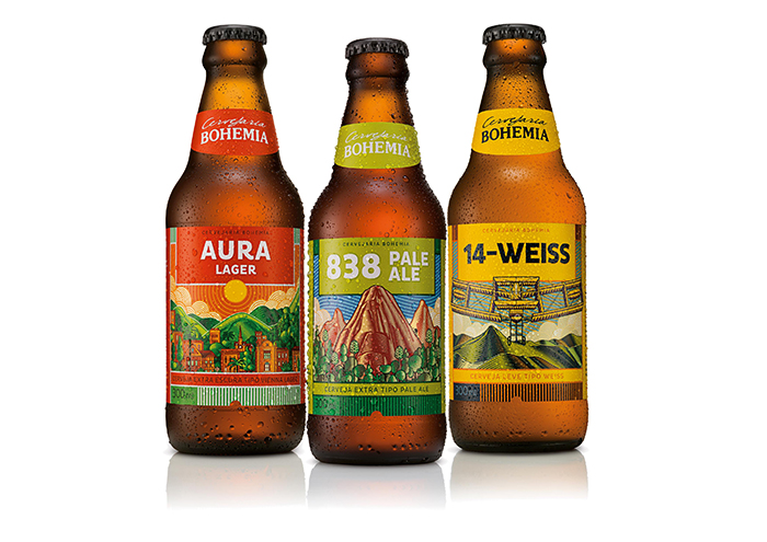 Cervejaria Bohemia. Linha inspirada em Petrópolis.
