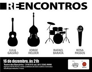 O show “Reencontros” traz Rosa Passos, Lula Galvão, Jorge Helder e Rafael Barata nesta quinta.