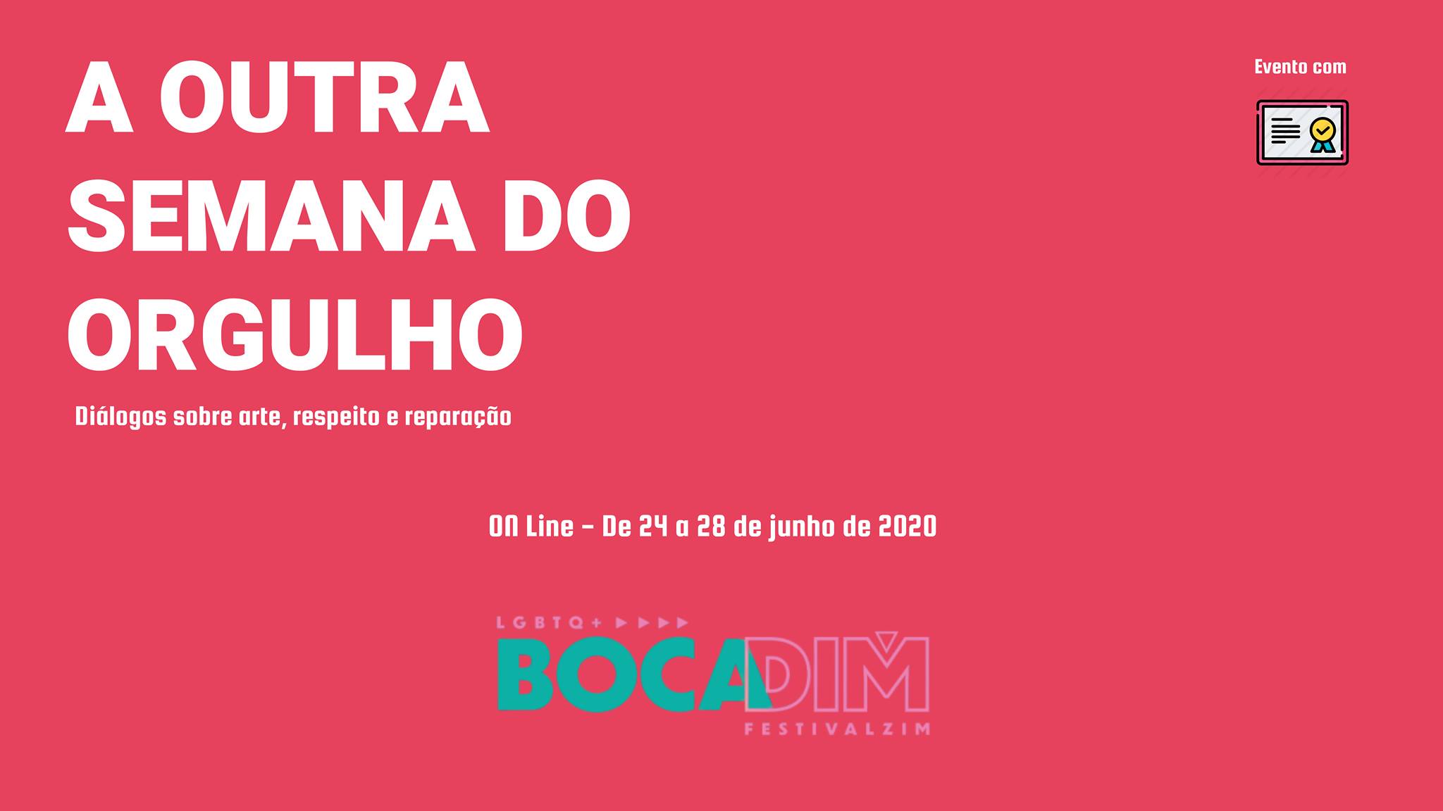 A Outra Semana do Orgulho promove diálogos gratuitos sobre arte, respeito e reparação